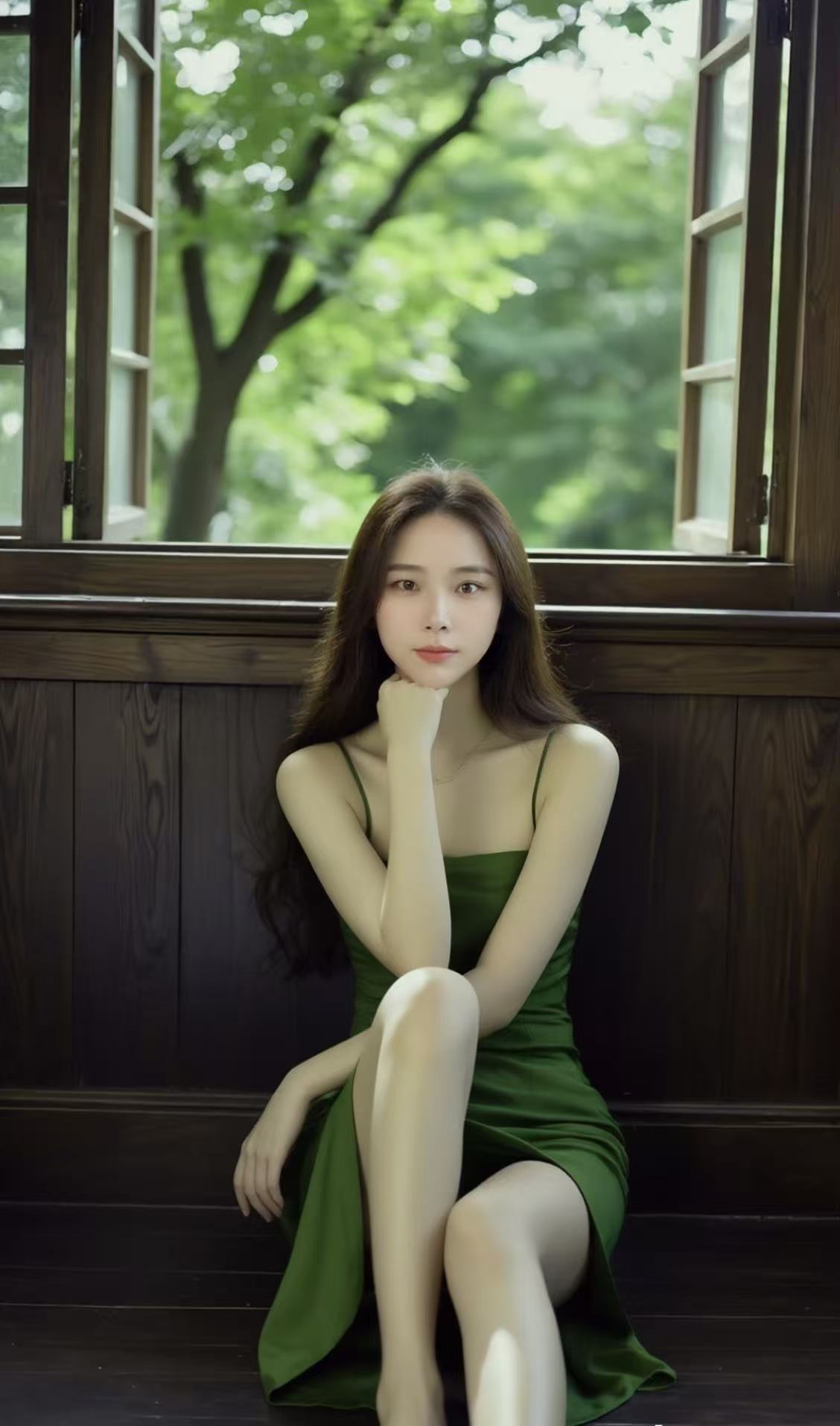 吉安豆豆，身材高挑